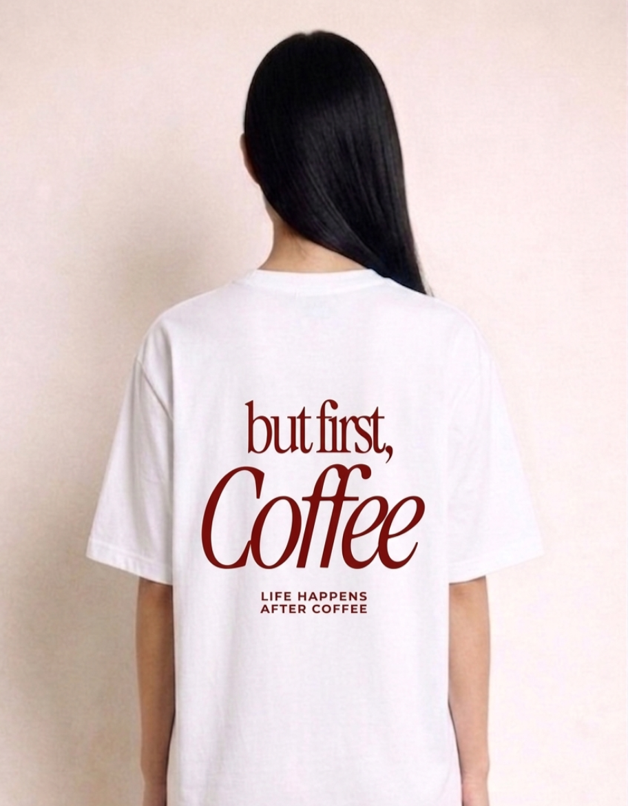 Coffee First Unisex Oversized Classic T-Shirt