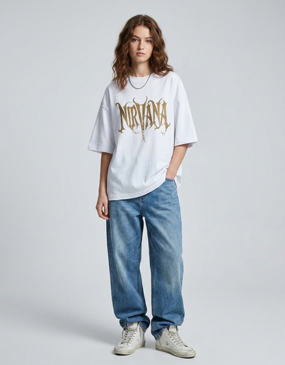 Nirvana Unisex Terry Oversized Tee