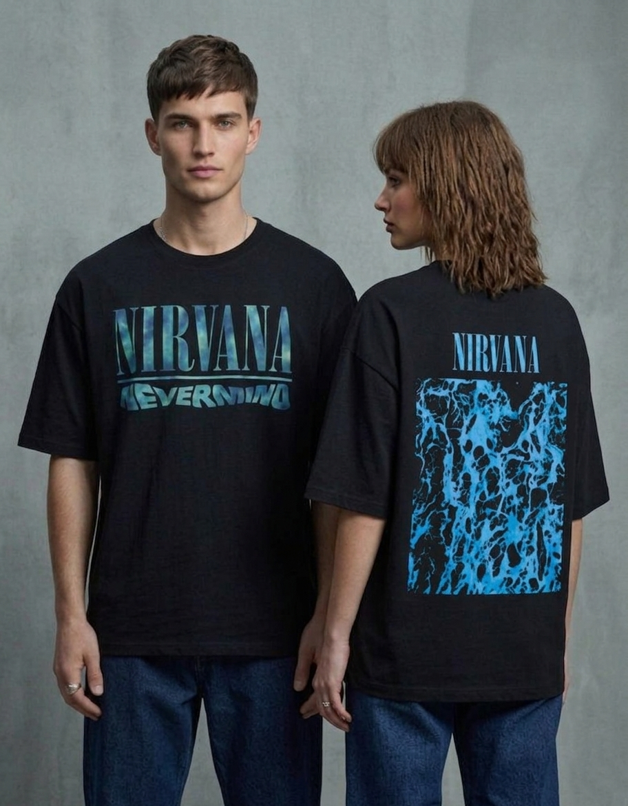 Nirvana Unisex Terry Oversized Tee